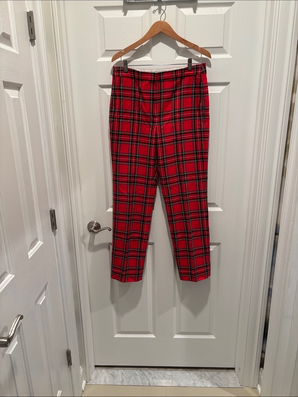J. Crew Red Plaid Trousers